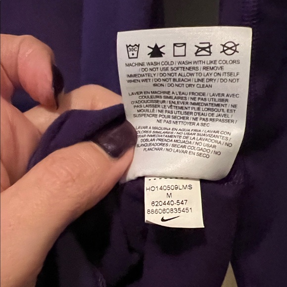 Nike Women's Deep Purple Half-Zip Sweatshirt Pullover - Picture 10 of 10